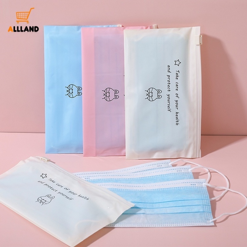 Túi Đựng Bút/Hồ Sơ/Đồ Dùng Một Lần Chống Bụi Họa Tiết Hoạt Hình Có Khóa Kéo Cho Chìa Khóa