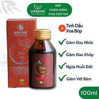 Dầu Xoa Bóp Thất Diệp Chi HOA NÉN 100ml - Giảm Đau Lưng, Nhức Mỏi, Cảm Cúm, Vết Bầm, Côn Trùng Cắn | Greens Beauty