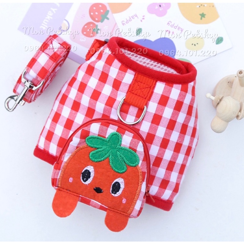 [Có sẵn] Yếm dắt có ba lô cho thú cưng