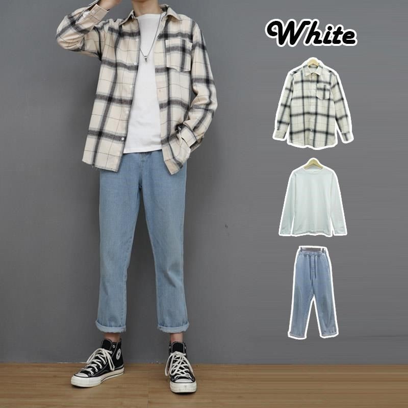 Áo sơ mi dài tay kẻ caro nam phong cách Hàn Quốc - KB01 KB06 | BigBuy360 - bigbuy360.vn