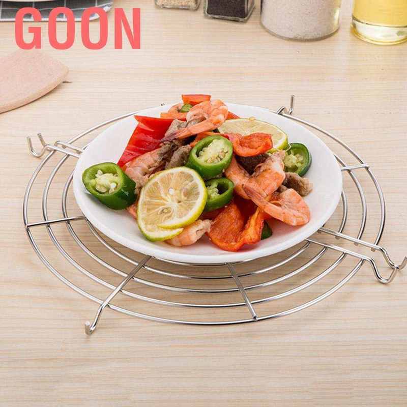 Goon Fdit Stainless Steel Shelves Food Cooling Rack Strainer Kitchen Wok Fry Pan Pot  for Drainer Tempura Fried Chicken