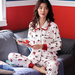 [ẢNH THẬT] Đồ bộ PIJAMA nữ tông trắng nổi bật-SHOP THỦY BÔNG