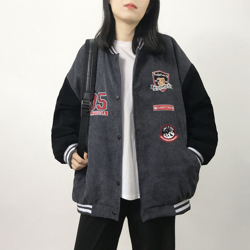 Áo Khoác Bóng Chày Dài Tay Thời Trang Nữ