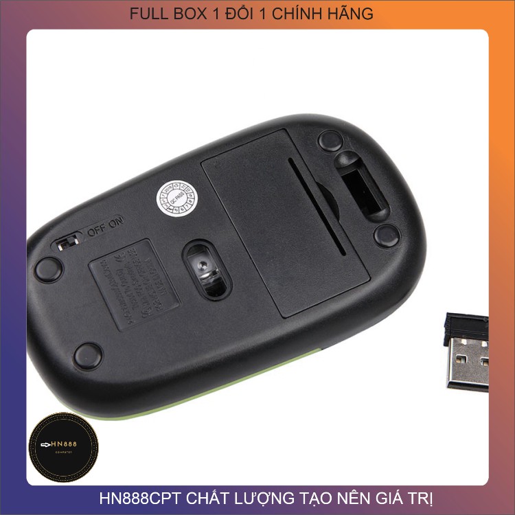 chuột không dây giá rẻ 2.4GHz, chuột không dây siêu nhỏ gọn giá rẻ[không bao gồm pin]
