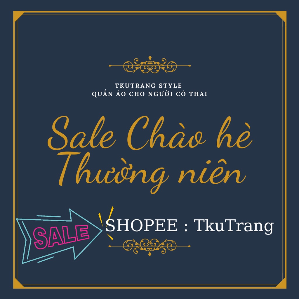 Váy Bầu tay lỡ dáng suông sanh chảnh