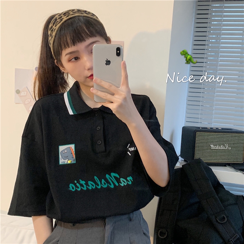 Áo Thun Polo Ngắn Tay Phong Cách Hàn Quốc Năng Động Trẻ Trung Dành Cho Nữ | BigBuy360 - bigbuy360.vn