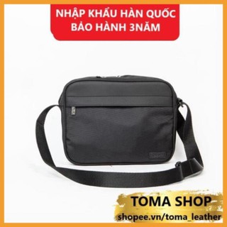 Túi đeo chéo nam đựng ipad Rainbow Hamburg chất liệu canvas phối da thời trang unisex