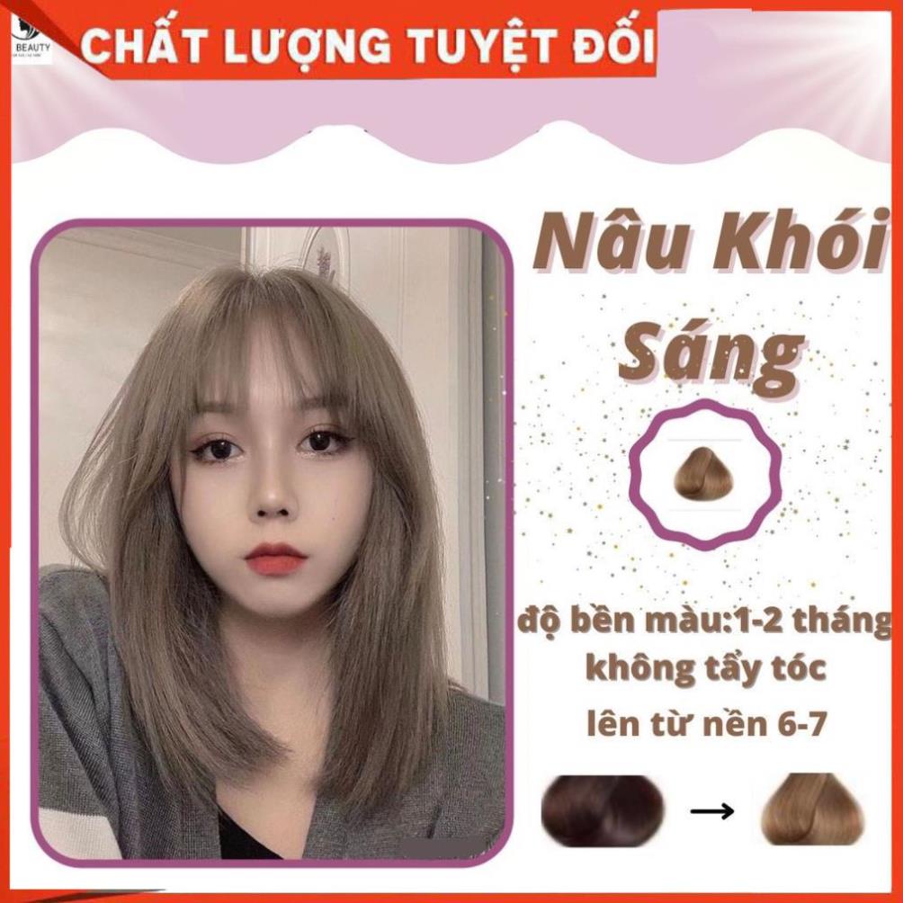Thuốc nhuộm tóc Nâu khói sáng kèm bộ dụng cụ nhuộm tóc
