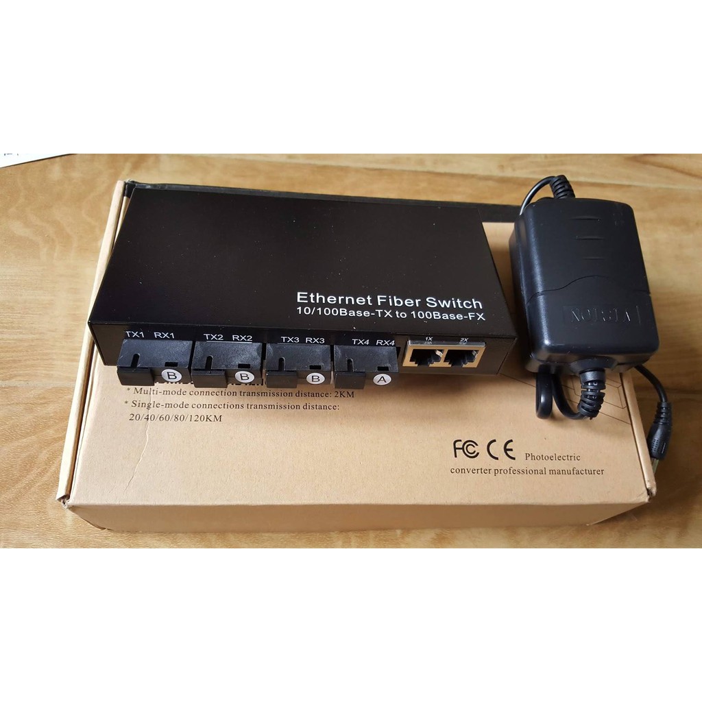 Bộ Chuyển Đổi Quang Điện Converter Quang Ftth 2 Cổng Lan 4 Cổng Quang
