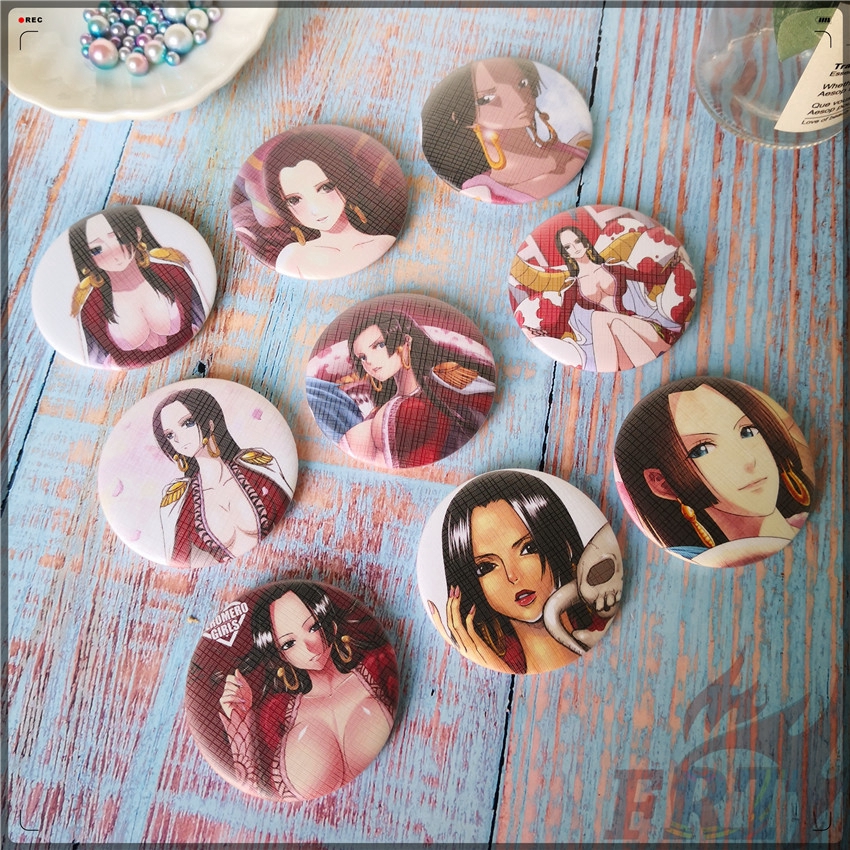 ☠ Nhân Vật One Piece Độc Đáo Sáng Tạo Huy Hiệu Hóa Trang Nhân Vật Boa Hancock ☠ 1 Huy Hiệu Cài Áo Ba Lô 58MM Hình Boa Hancock: 9 Phong Cách