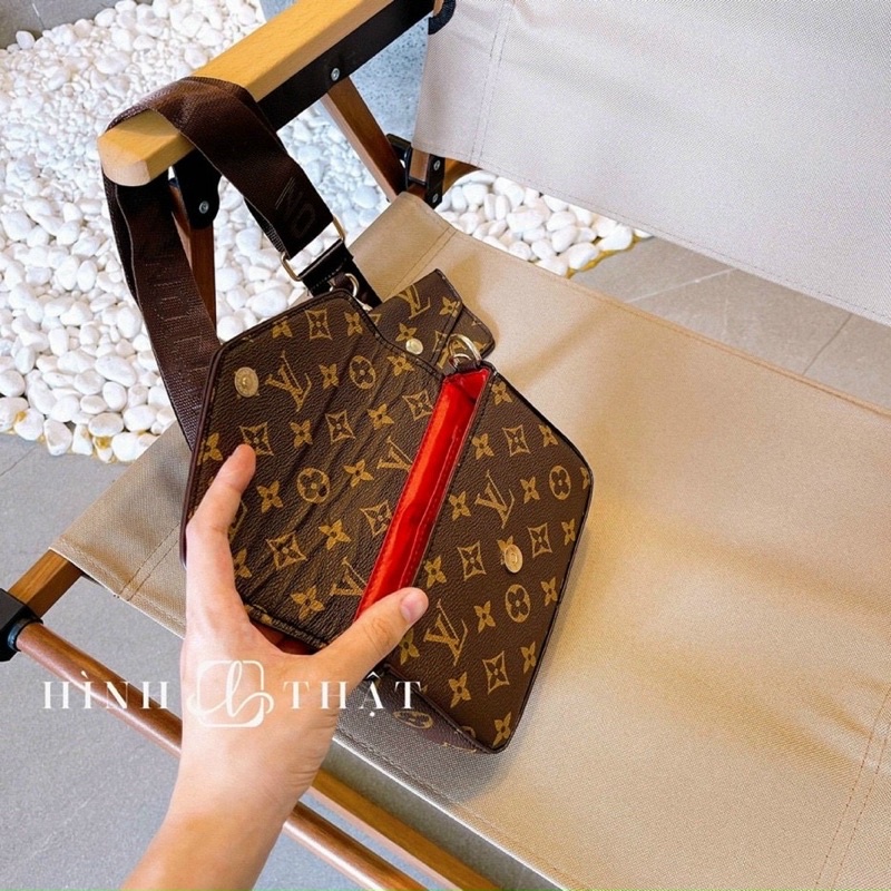 Set 2 Túi Bì Thư, Túi Xách Nữ Đeo Chéo In Chìm