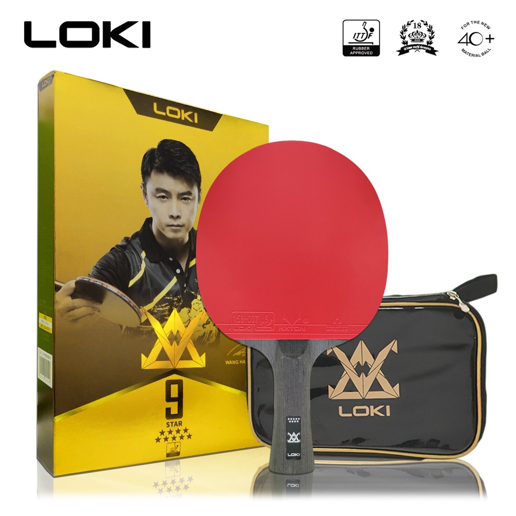 Vợt Đánh Bóng Bàn Loki 9 Star Chuyên Nghiệp Có Túi Đựng Và Hộp Đựng