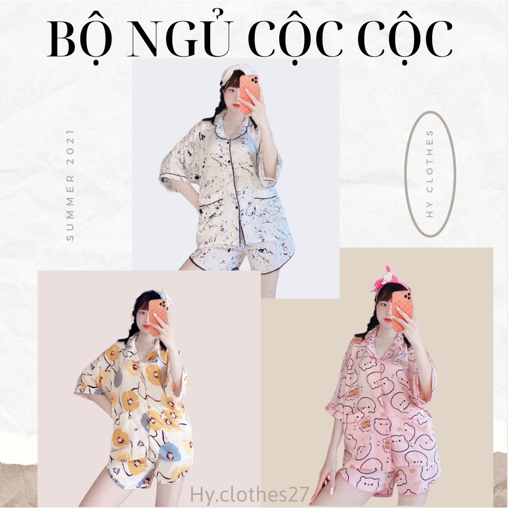 BỘ NGỦ LỤA mango mềm mát siêu xinh / Bộ lụa cộc cộc / PYJAMA