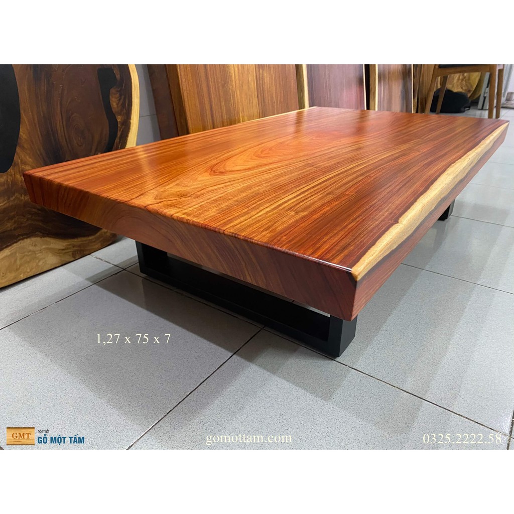 [ GIÁ TẬN XƯỞNG ] Bàn sofa, bàn trà, bàn làm việc gỗ tự nhiên nguyên tấm dài 1,27m x 75 x 7cm