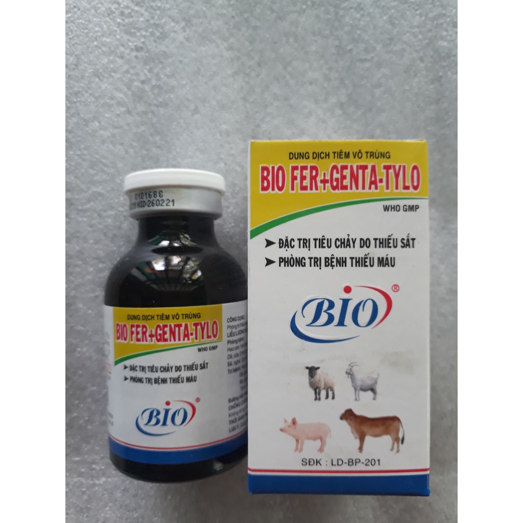 Fer+Genta tylo 20ml-cung cấp sắt cho heo con