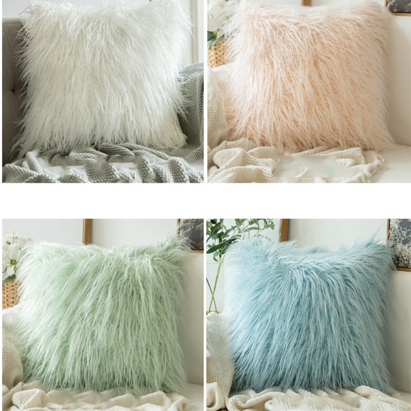Vỏ gối sofa vải lông mềm trang trí cho gia đình