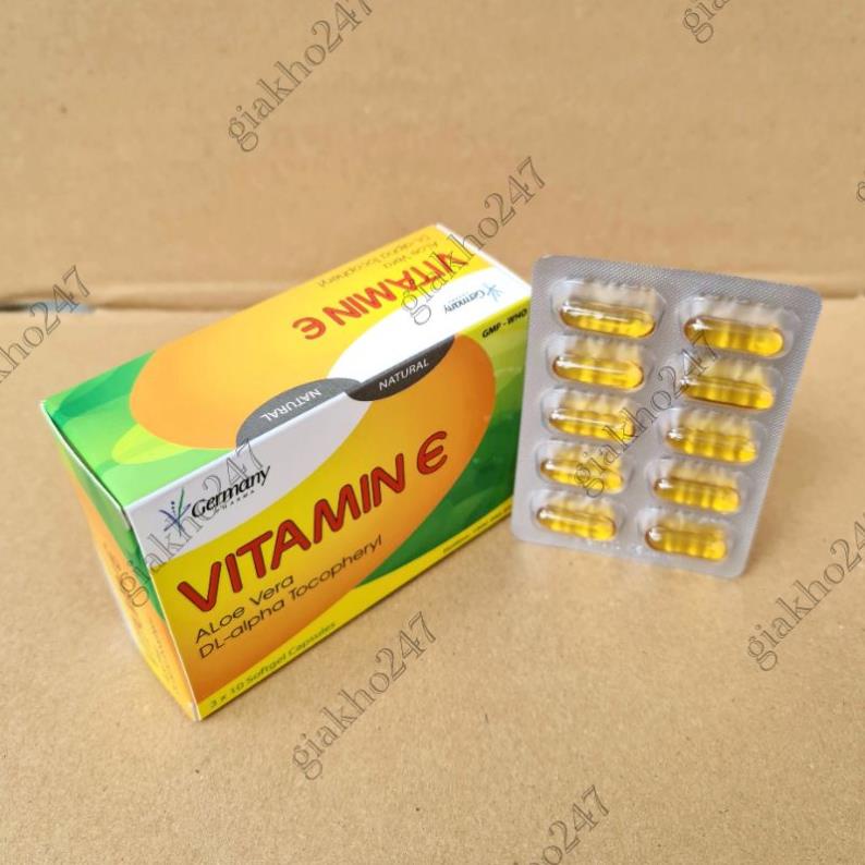 Bổ sung vitamin E giúp da căng mịn sáng đẹp hộp 30 viên,  giảm tình trạng rạn da, da khô nứt nẻ