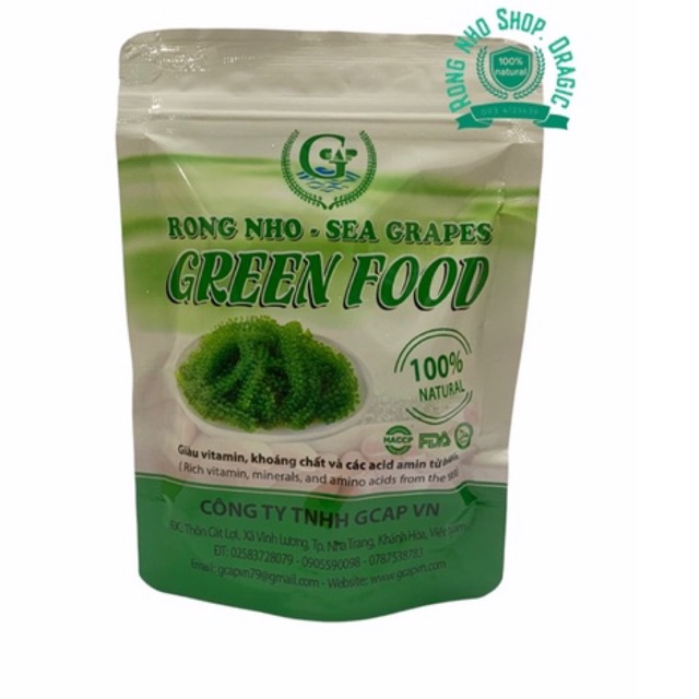 [Combo Rong nho kèm xốt mè] Rong nho Tách nước Green Food cao cấp - Hàng công ty xuất khẩu - siêu ngon tốt cho sức khoẻ
