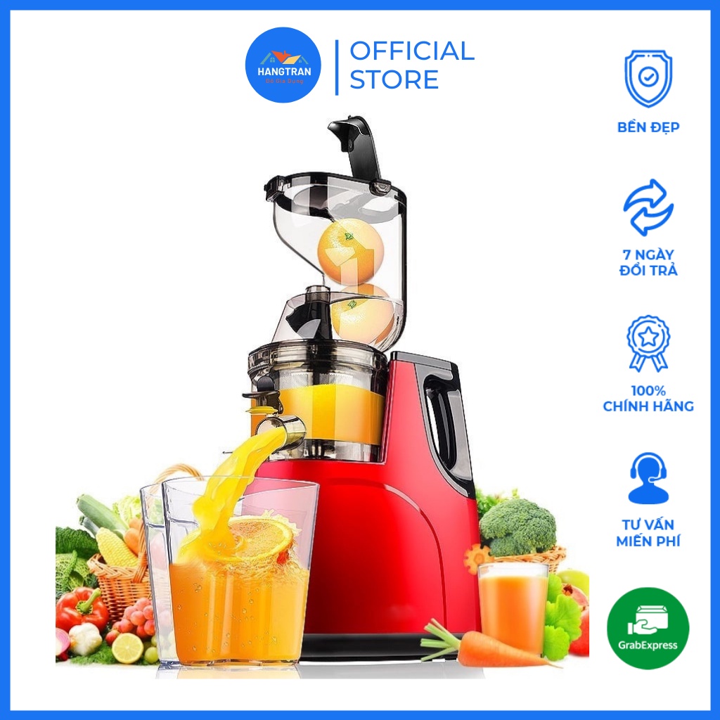 Máy ép chậm Hongxing Giữ 95% lượng Nước,  Ép Nguyên Quả Cổ To -Trần Hằng Store