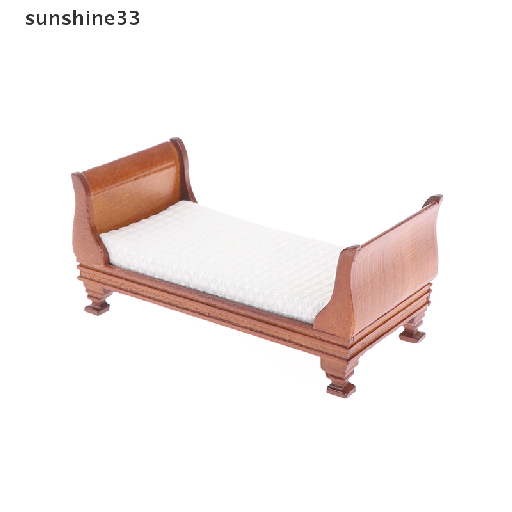 Giường Ngủ Mini Tỉ Lệ 1: 12 Dùng Trang Trí Nhà Búp Bê