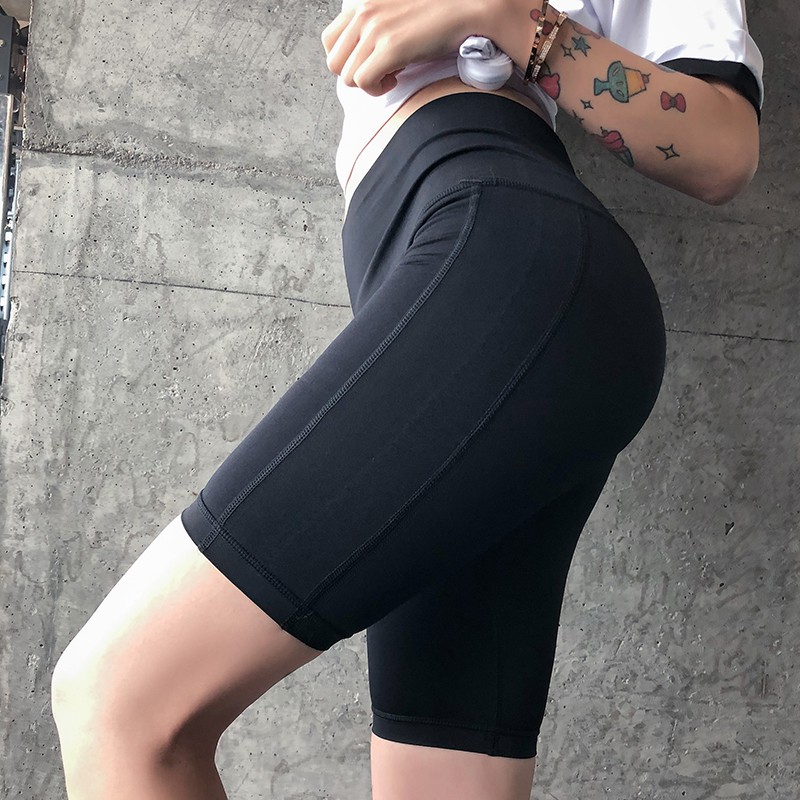 （Mua 2 tặng 1）YWBIN Quần thể thao nữ tập yoga, gym, legging quần short Yoga Quần đùi thể thao nữ Có túi đựng đồ