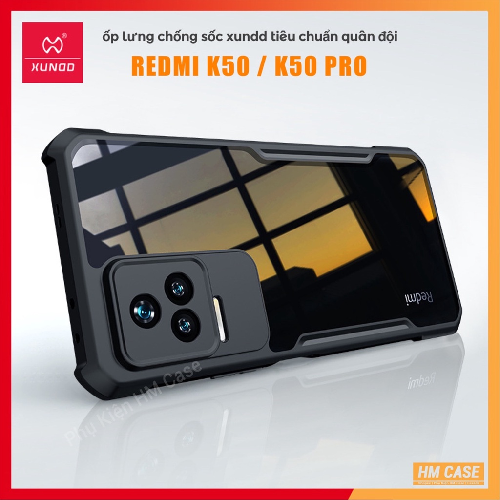 Ốp lưng XUNDD Xiaomi Redmi K40S / K50 / K50 Gaming / K50 Pro / K50 Ultra, TPU Mặt Lưng Trong Suốt, Chống Ố