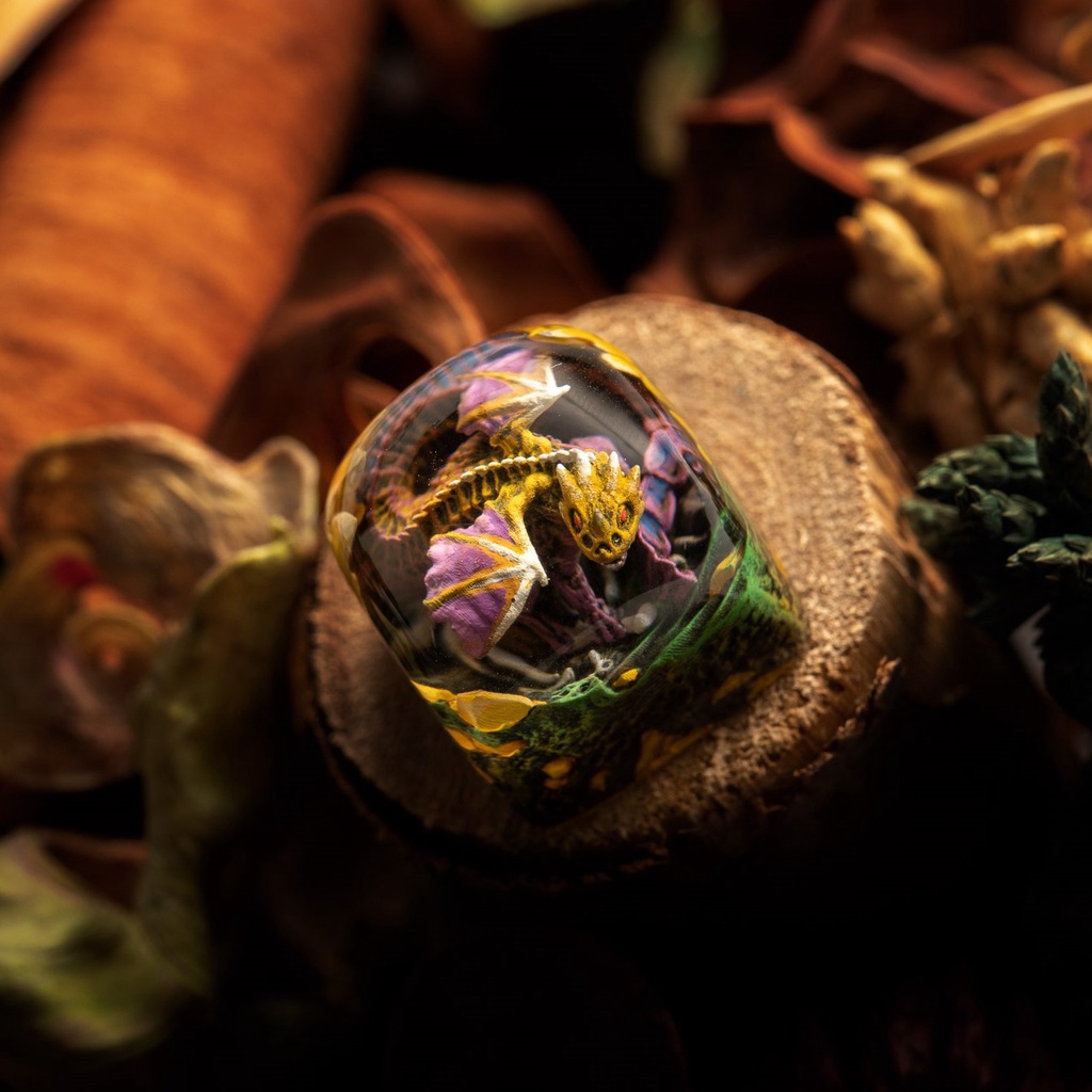 Keycap Artisan bàn phím cơ Dwarf Factory Gnarly Drakon  - Hàng chính hãng