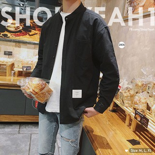 [Yeah1Shop]- Áo sơ mi cổ trụ (M,L,XL)