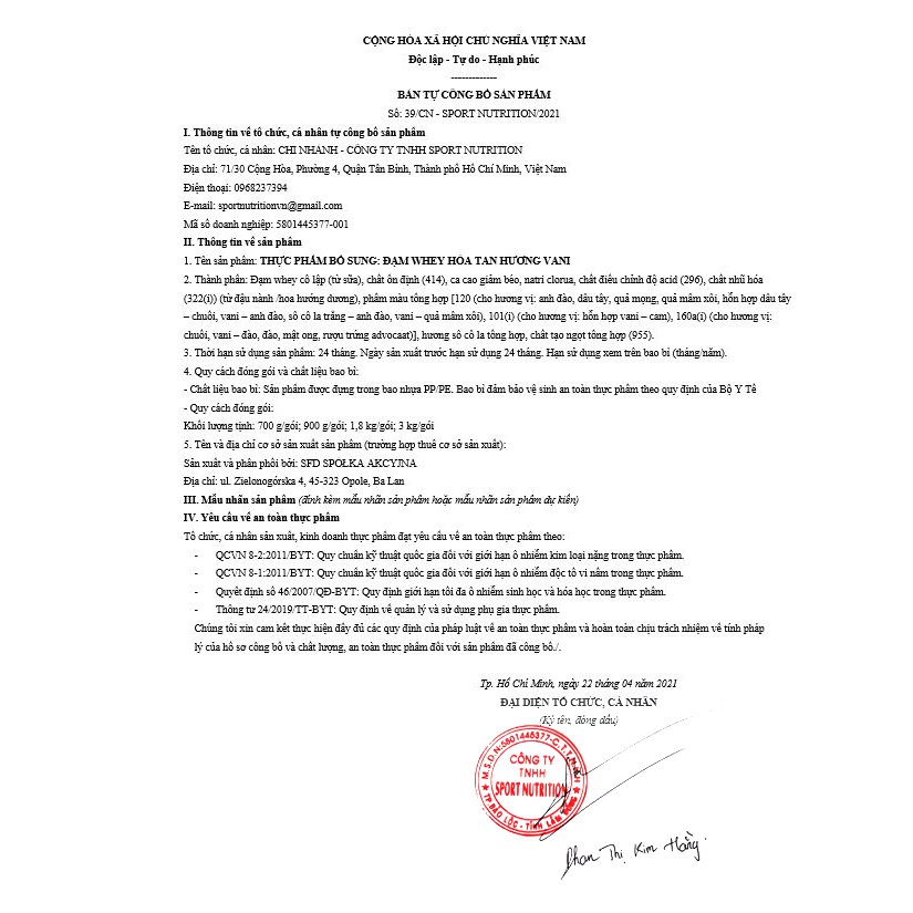SFD WPI  INSTANT - SỮA TĂNG CƠ CHẤT LƯỢNG