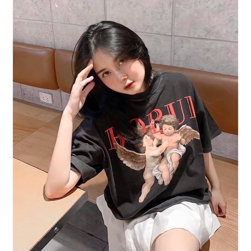 BOBUI 2ANGELS BOBUI LOGO/ WASHED BLACK
