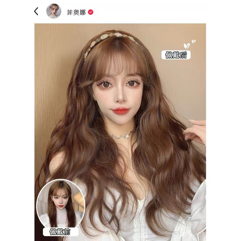 Siêu phẩm băng đô thác đá tóc xù sóng nửa đầu- kèm hình thật