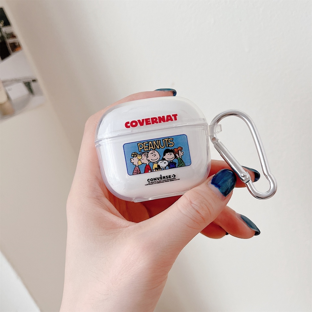 Vỏ Bảo Vệ Hộp Sạc Tai nghe không dây Lenovo Thinkplus LP40 S / LP40 PRO Bằng TPU Mềm Trong Suốt Họa Tiết Hoạt Hình Dễ Thương