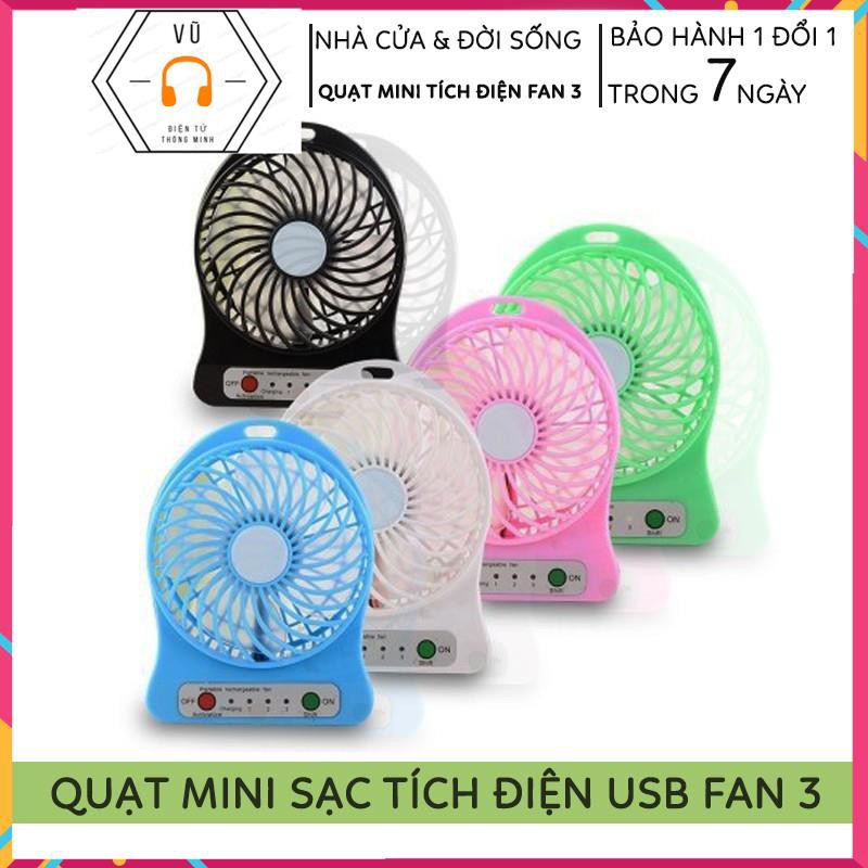 🌥️Bảo Hành 3 Tháng🌥️ Quạt Mini Sạc Tích Điện Để Bàn Cầm Tay 3 Chế Độ Đèn, Siêu Mát, Siêu Tiện Dụng Cho Mùa Hè 2021