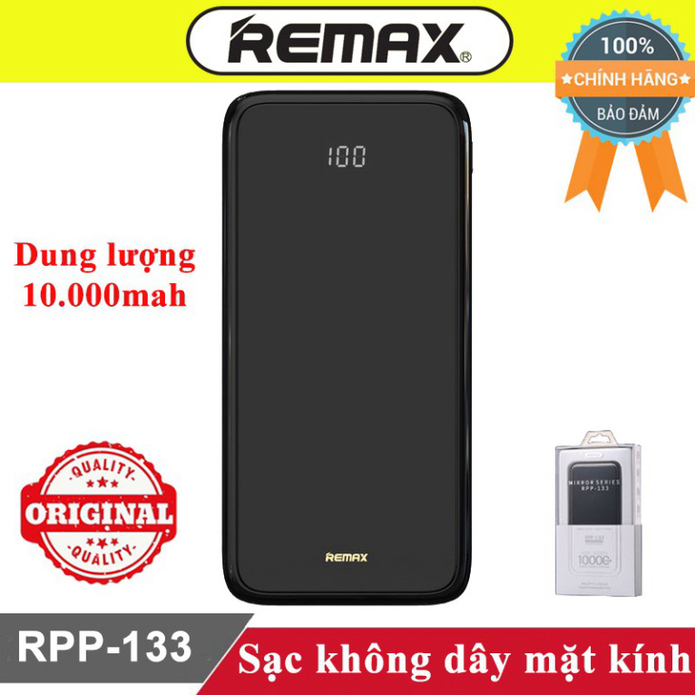 [CHÍNH HÃNG SẠC KO DÂY] Sạc dự phòng không dây Remax Rpp-133 10.000mah