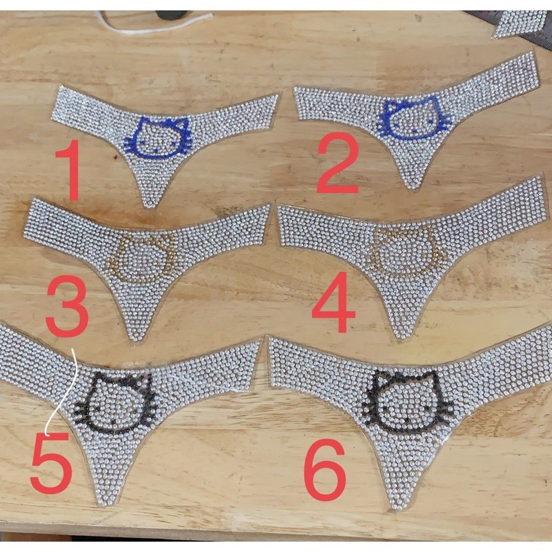 Hình ủi nhiệt đá mèo kitty nhiều màu
