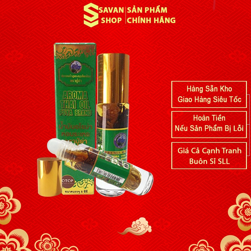 Dầu lăn thảo dược 29 vị Aroma Thai Oil Puya Brand Thái Lan