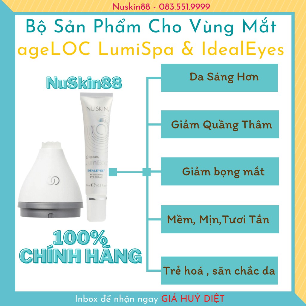 Đầu LumiSpa Accent Tip IdealEyes ( Bao gồm đầu máy mắt và tuýp LumiSpa IdealEyes)