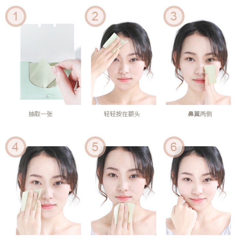 [Hàng mới về] Set 100 giấy thấm dầu vệ sinh mặt