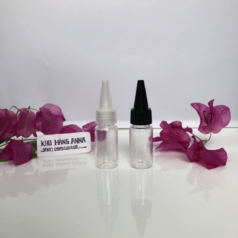 CHAI NẮP NHỌN TRONG SUỐT/ ĐEN - Bình Chiết mỹ phẩm 100ml/ 70ml/ 50ml/ 30ml/ 20ml nắp nhọn nhỏ giọt/ nắp bật