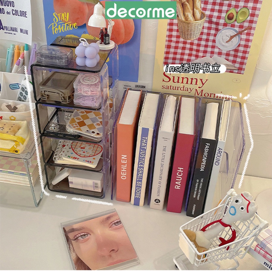 Kệ ngăn đựng tài liệu trong suốt nhiều tầng đa năng DecorMe DMJ
