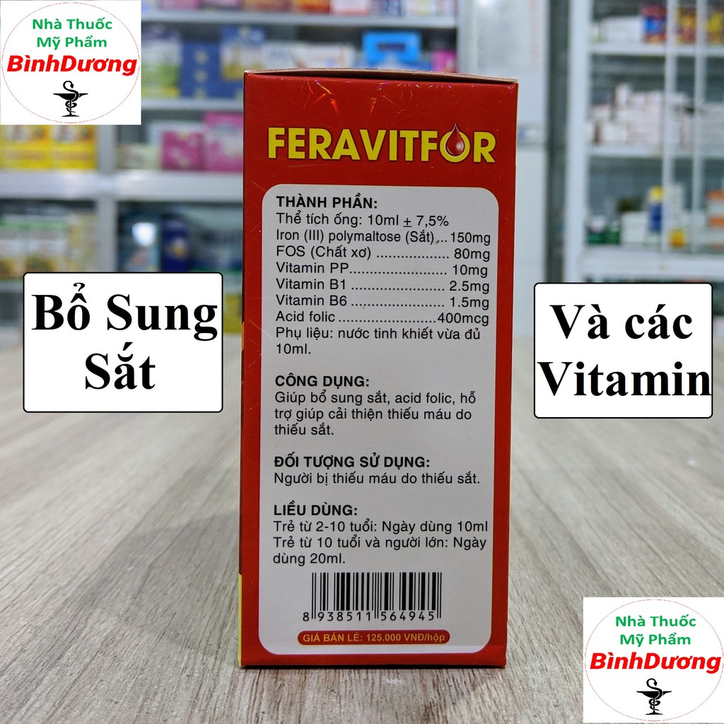 Feravitfor - Bổ Máu, Cung Cấp Sắt - Dùng cho người thiếu máu do thiếu sắt  - FreeShip