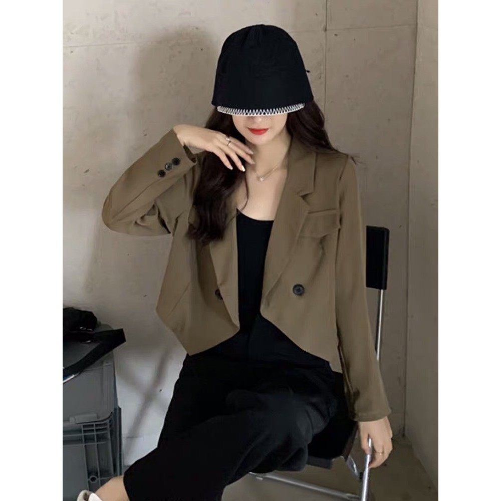 Áo vest nữ blazer croptop mỏng khoác ngoài | BigBuy360 - bigbuy360.vn