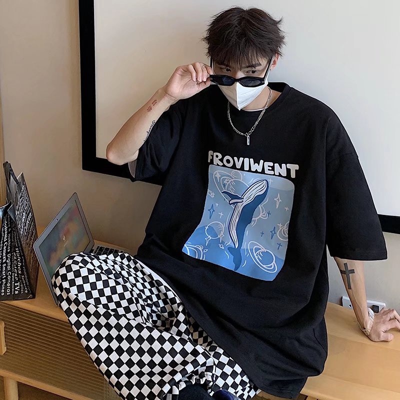 Áo Thun Tay Ngắn Dáng Rộng In Chữ Cỡ Lớn Thoải Mái Thời Trang Mùa Hè Cho Nam Và Nữ size M-5XL