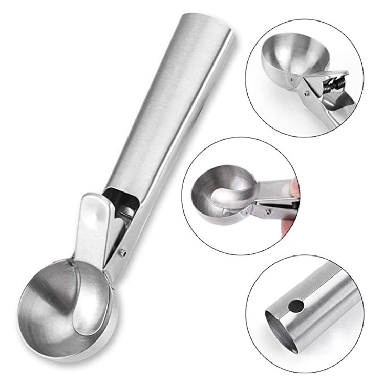 Muỗng Múc Kem Viên Bằng Thép Không Gỉ