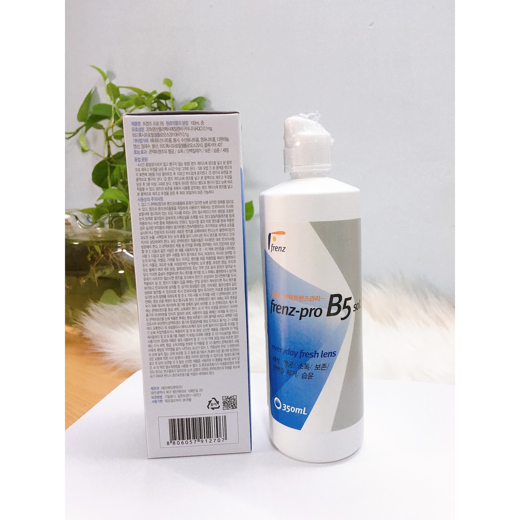 Nước ngâm lens Frenz pro B5 350ml- dụng dịch ngâm rửa kính áp tròng Hàn Quốc.