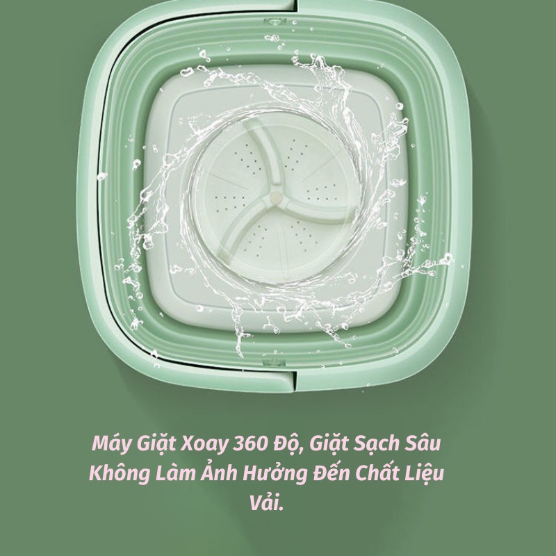 Máy Giặt Mini Máy Vắt Quần Áo Thông Minh Khử Khuẩn Không Làm Hại Quần Áo Moda.H