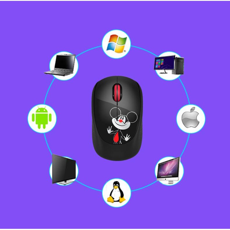 Chuột không dây Huqu GQ-I361 thiết kế nhỏ gọn, trẻ trung - được kết nối qua đầu thu USB