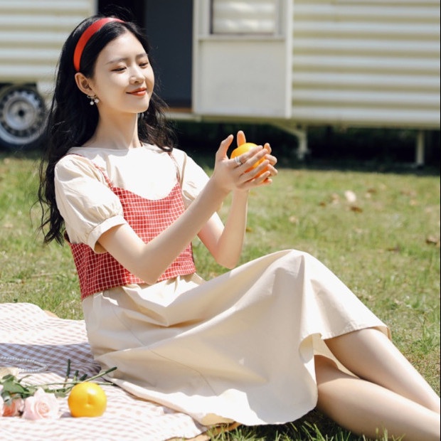 Đầm Tay Ngắn Màu Trơn Ôm Dáng Thời Trang Mùa Hè Cho Nữ