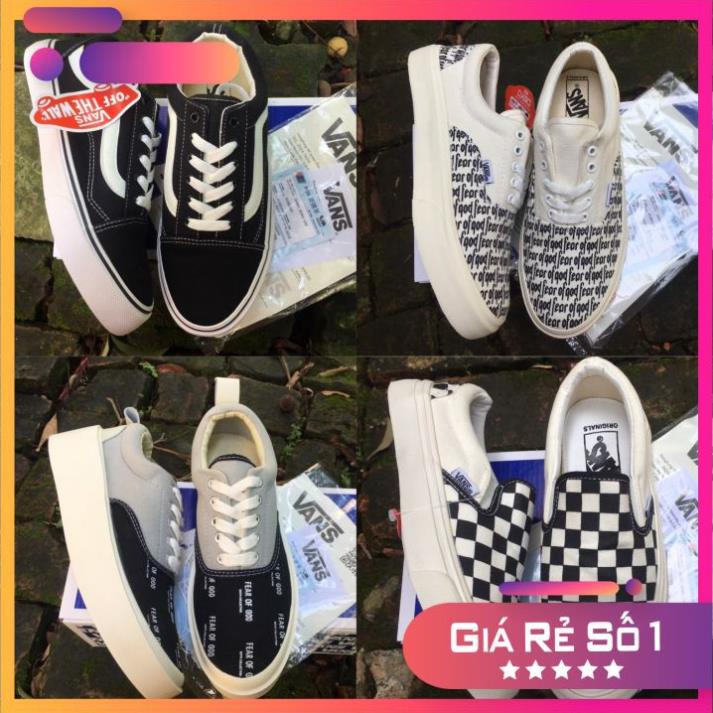 GIÀY 𝐕𝐀𝐍𝐒 dán đen trắng, Giày thể thao Vans các màu mới nhất, vans caro, vans đen, van chữ Thời Trang hot trend
