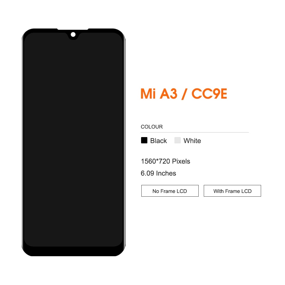 Màn Hình Cảm Ứng LCD Kèm Khung Hiển Thị Dành Cho Xiaomi Mi A3 / CC9E Xiaomi MiA3 M1906F9SH M1906F9SI 100% Mới